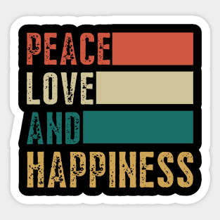 Peace Love Happiness Sticker